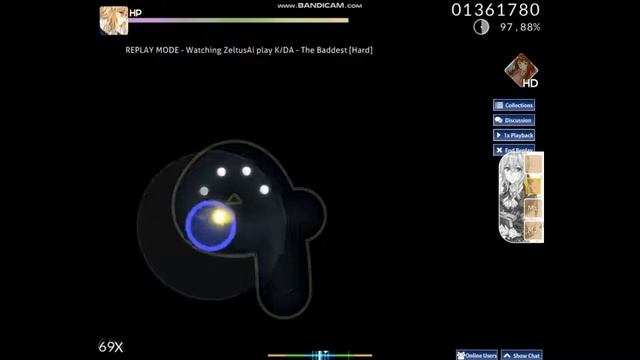 Osu! Прохождение карты KDA The Baddest смотреть онлайн