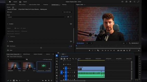 Premiere Pro за 15 минут — Полный курс по монтажу (2025)