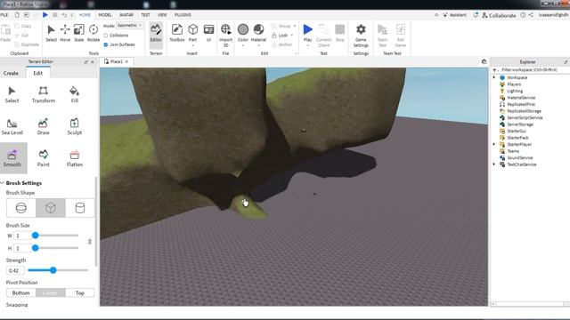Как сделать ландшафт.(землю,горы,воду) в Roblox Studio смотреть онлайн
