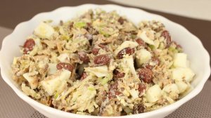 Салат «Ешь и худей»! Необычное сочетание продуктов, отличный вкус. Салат с фасолью и тунцом.
