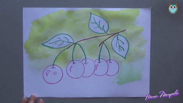ВИШНІ - майстер-клас з малювання || How to draw cherries смотреть онлайн