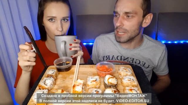 SUSHI ROLLS 🍣 РОЛЛЫ СУШИ 🍙 MUKBANG 🥡 NO ASMR🍴ОТВЕТЫ НА ВОПРОСЫ