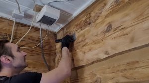 72# Оформил бревенчатые стены на кухне. Приготовил почт