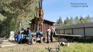 Артезианская скважина с цементацией затрубного пространства