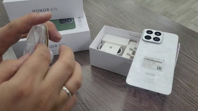 Honor X7c Распаковка все Цвета 256Gb @Obzor.kz1