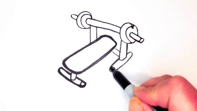 How to draw a sports simulator for kids? Как нарисовать спортивный тренажер для детей? смотреть онлайн