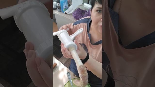 Рецепт колбасы ветчиной из грудки индейки, можно как П