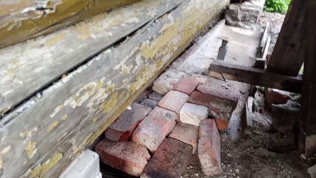 Замена венцов на кирпич