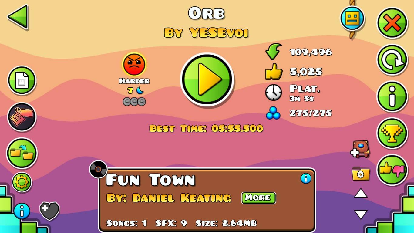 Geometry Dash. Orb By YESEvoi - 100%