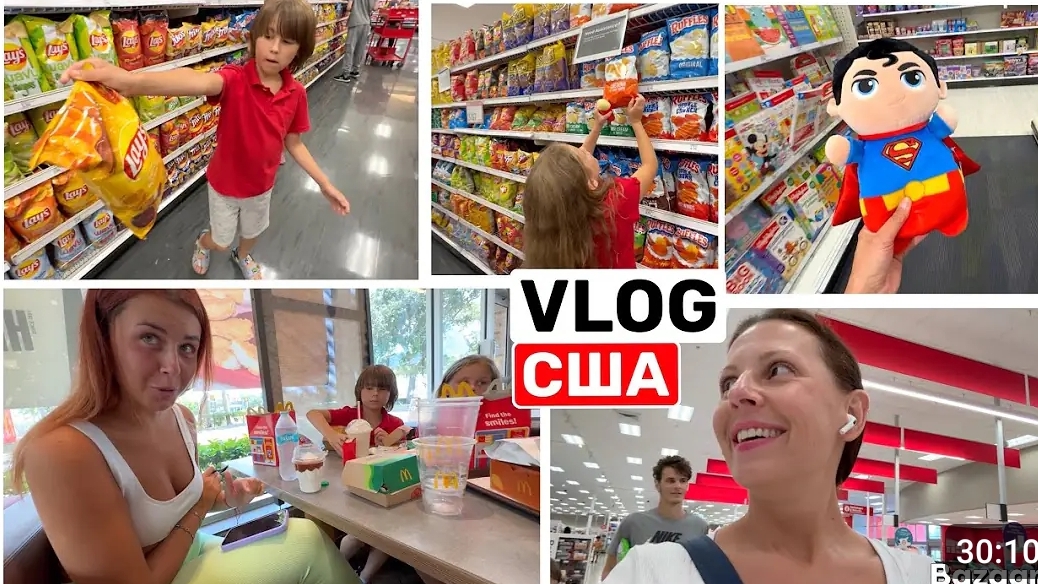США ВЛОГ ДЕНЬ ПП Опять шопимся Придумала как подстричь кота Семейный ВЛОГ смотреть онлайн