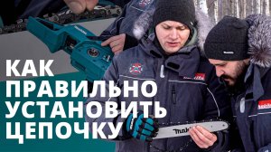 Как установить цепь на пилу