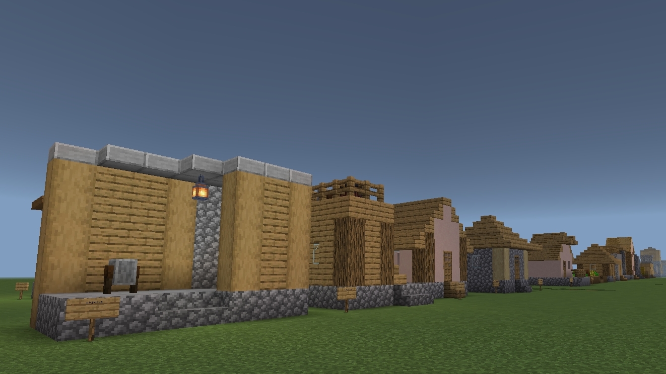 как бы выгледила деревня на равнине в Майнкрафт,если бы я создавал структуры