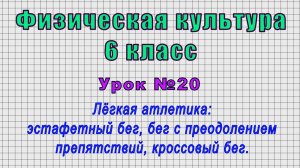 Физическая культура 6 класс (Урок№20 - Лёгкая атлетика: эстаф. бег, бег с преодолением препятствий.)