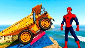 Мультики про Машинки для Детей Автовоз Большие Грузовики Человек Паук и Супергерои