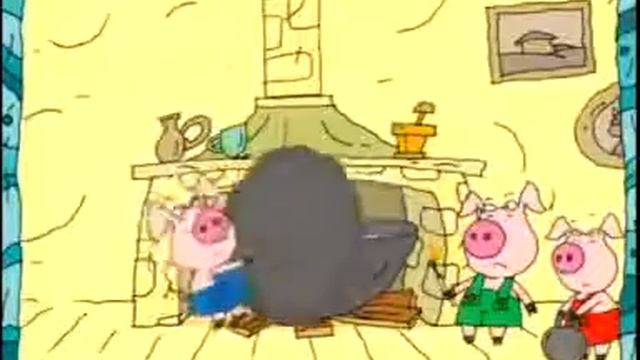 Три поросенка спасаются от волка смотреть онлайн