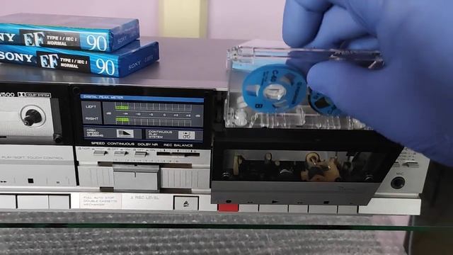 Кассетная дека Hitachi D-W500, Made In Japan, 220W смотреть онлайн