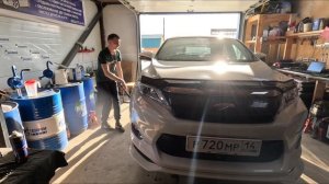 КАК ПОМЫТЬ ДВС КЕРХЕРОМ  ГИБРИДУ НА ПРИМЕРЕ TOYOTA HARRIER И ЗАМЕНА МАСЛА.