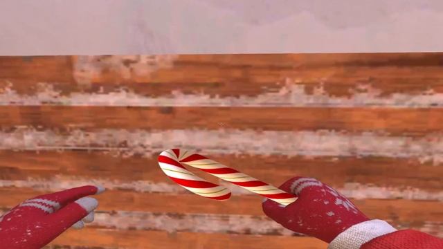 Обзор на новогодний нож  Candy Cane  Gloves RED