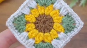 МК Квадратный мотив крючком