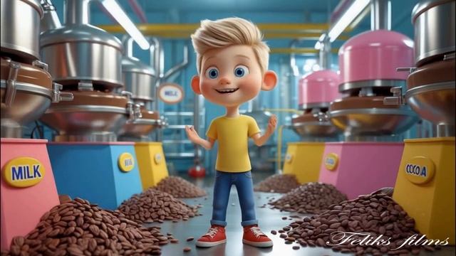 Весёлый мультфильм - КАК ДЕЛАЮТ ШОКОЛАД? 🍫 Тайны Шоко? смотреть онлайн