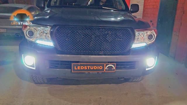 Toyota Land Cruiser 200 модернизация света фар смотреть онлайн