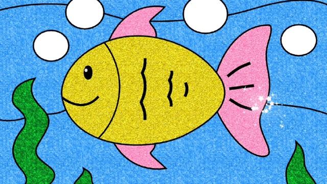 Coloring the image of a fish for children 4K Раскрасить изображение рыбка для детей 4K смотреть онлайн