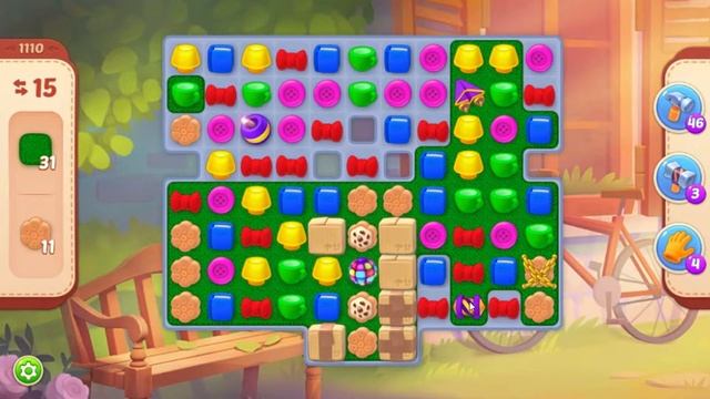 Homescapes.  1110 уровень.