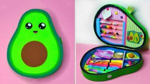 Своими руками  простые идеи  из картона 🙌 Сделай сам милый пенал 🥑 Авокадо