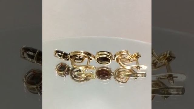 Серьги с гранатами