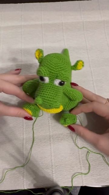 Амигуруми вязанный дракон крючком 🦖