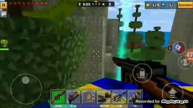 Стрим оружия в Pixel Gun: отважный Патриот, дробовик миниган винтовка и винтовка секретной службы