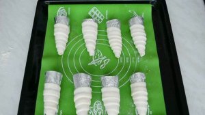 Слоёные трубочки с белковым кремом. Форма-конус из под