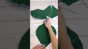 Как правильно делать листья для РОСТОВЫХ ЦВЕТОВ из гофрированной Бумаги. Ростовая Роза