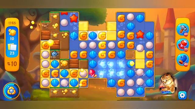 фишдом 2022  #  1745 уровень - прохождение без бустеров # Fishdom,   1745  Level - No Boosters.