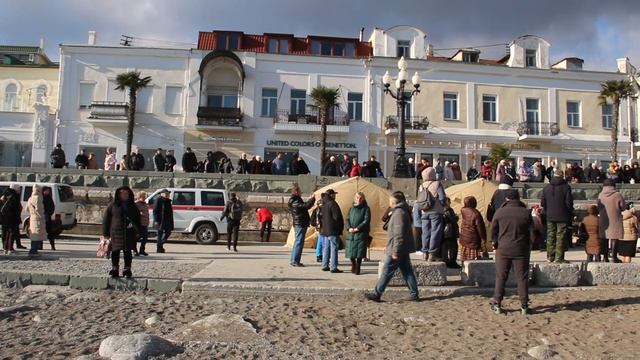 Ялта, 2025 год, праздник Крещения на центральной набережной