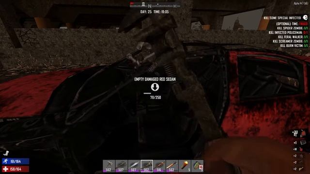 Let's Play/#Прохождение 7 Days to Die 14.7 106 День 25 Insane Собираем ресурсы в городе