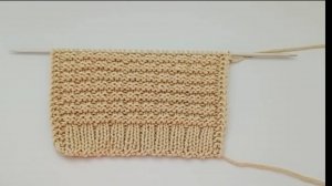 Красивый плотный узор спицами для начинающих.