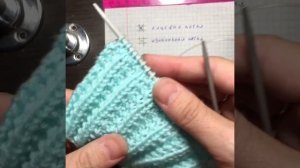 Уроки вязания на спицах. Простой узор из лицевых и изнаночных петель.