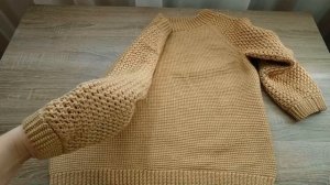 ТУНИССКОЕ ВЯЗАНИЕ* Медовый джемпер готов!!!