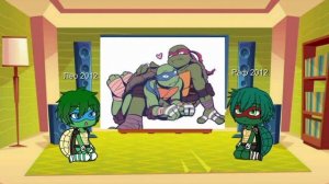 Реакция TMNT на шипы Лео+Раф