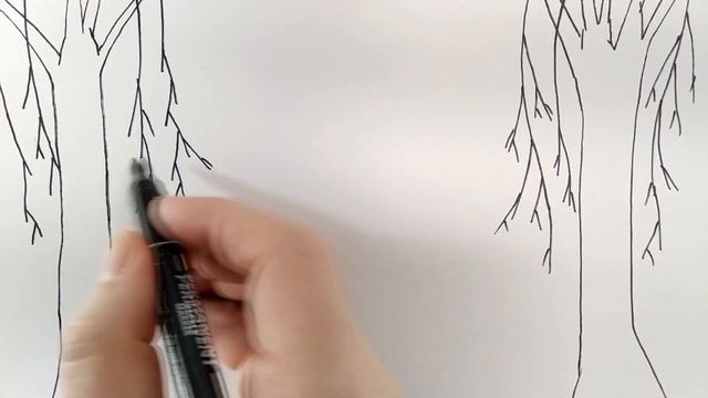 Рисуем ВЕСЕННИЙ ПЕЙЗАЖ смотреть онлайн