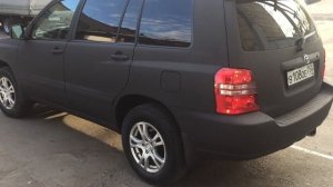 Toyota Highlander покраска Раптор цвет тёмно-серый графит