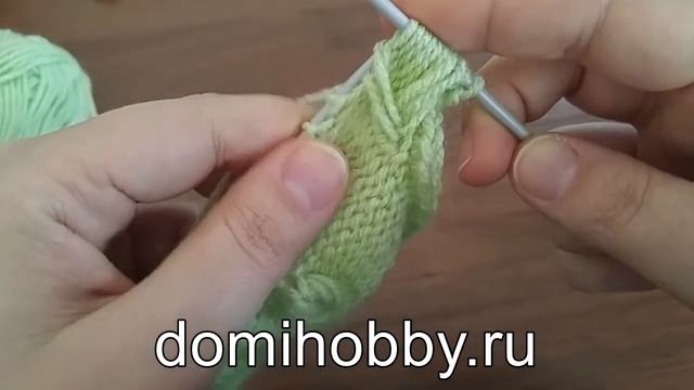 Шишечки спицами из вытянутых петель смотреть онлайн
