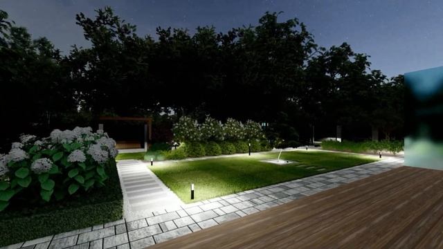 Магия ландшафтного освещения #ландшафтныйдизайн #landsca