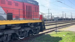 Маневровый тепловоз, электричка 🚈 и неизвестный поез