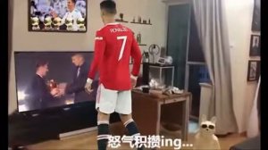 Реакция Роналду на золотой мяч. Ronaldo reaction Golden ball.