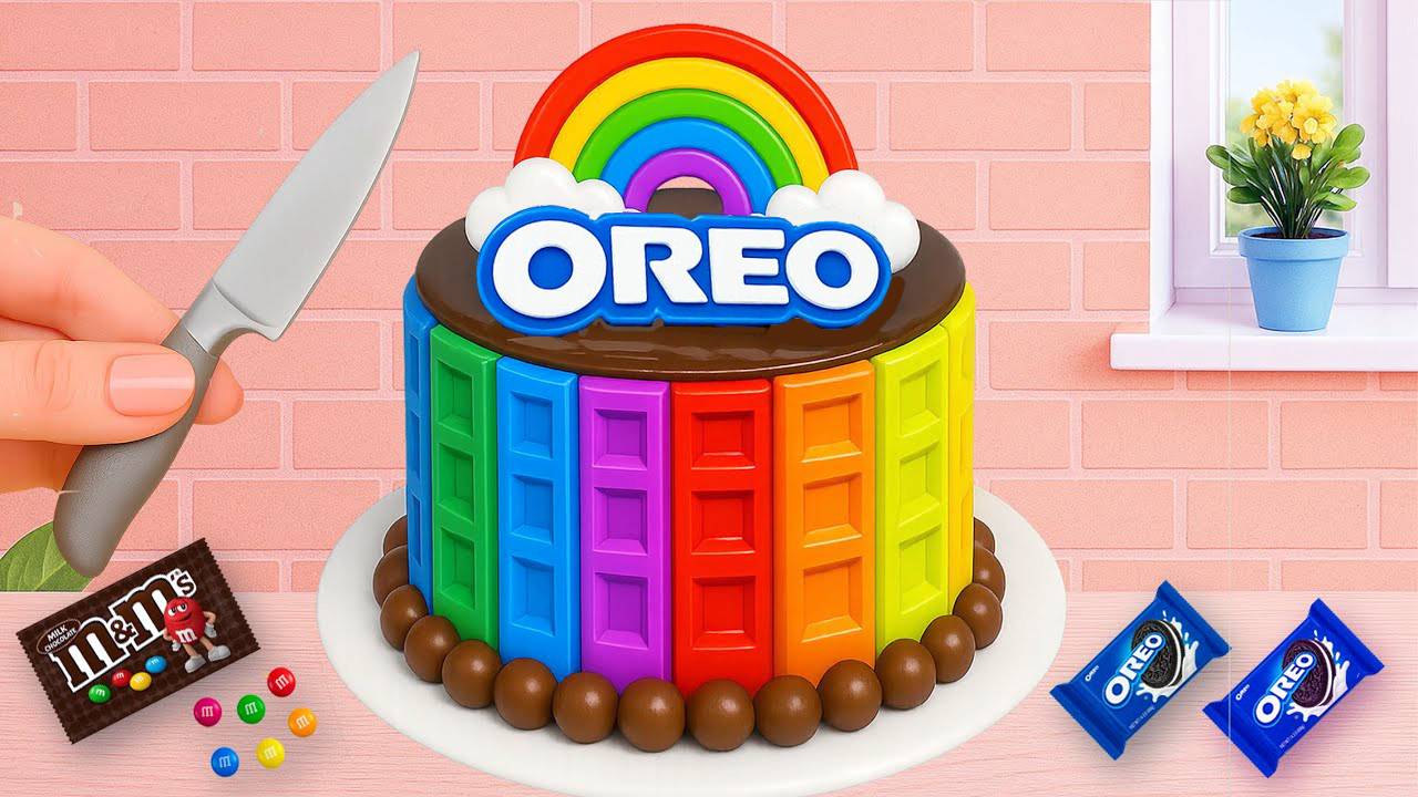 Мультики для детей и малышей. Свежий радужный шоколадный торт Орео 🍰🌈🍫. Мультики смотреть онлайн смотреть онлайн