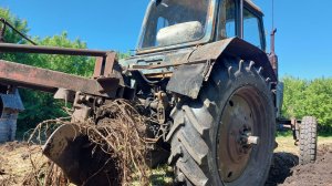 Жёсткая пахота на тракторе МТЗ-80!