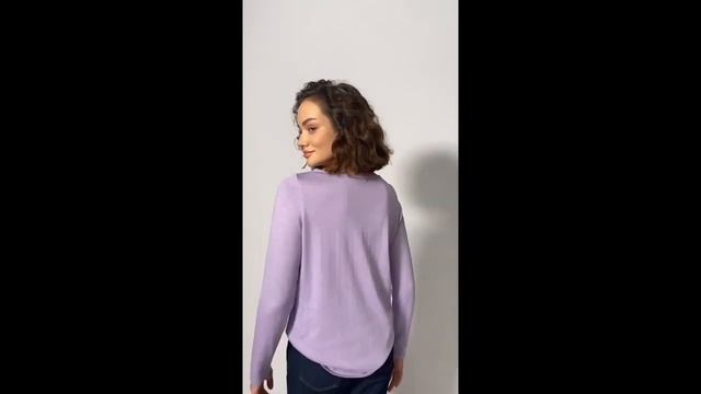 Джемпер свободный с горлом лодочкой от Vivawool. Артикул: 311596 смотреть онлайн