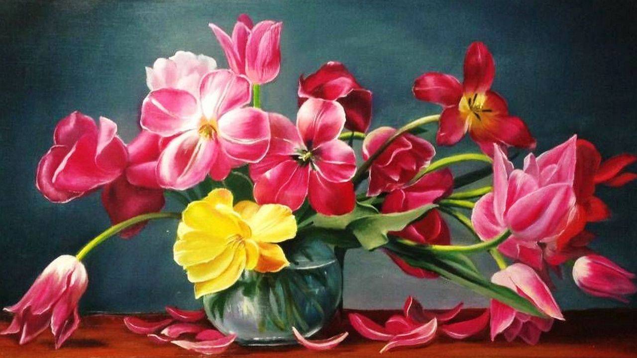 Цветы и цветочные натюрморты художника Жанны Когай смотреть онлайн